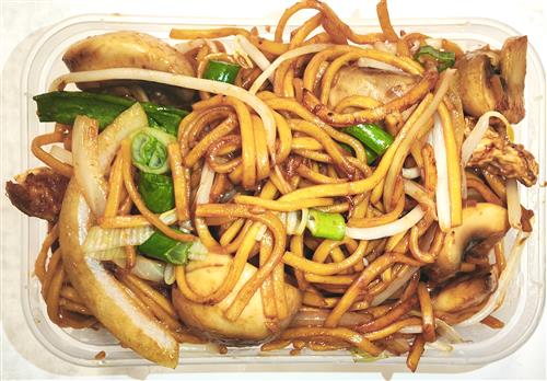 22M________ fried noodles with MUSHROOMS